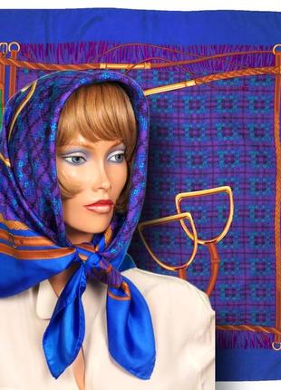 Vintage 1980s weill paris silk scarf винтажный платок шелк