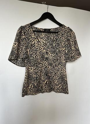 Леопардова шифонова футболка сорочка george8 фото