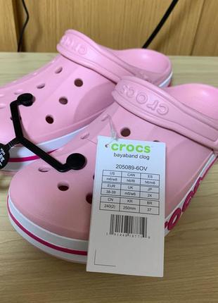 Крокс баябенд клог пудрові crocs bayaband clog ballerina pink/candy pink4 фото