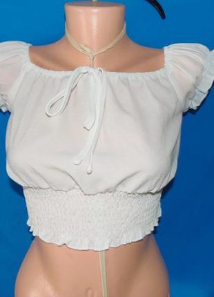 Белый летний топ р. s-m