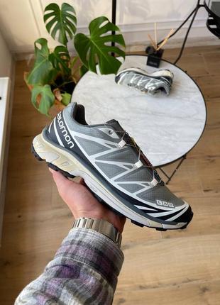 Саломон кросівки сірі salomon xt-6 recut 'monument phantom'