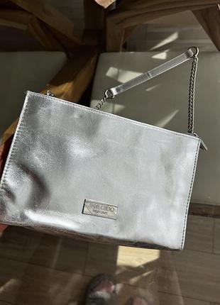 Сумочка крос боді срібна сумочка 16*25