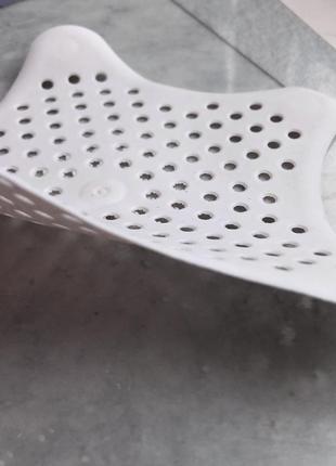 Накладка захист для зливання раковини ванни душу в мийку ванну душ сітка ситечко фільтр гумова на присосках3 фото