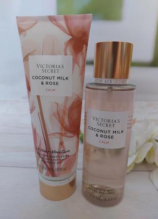 Спрей для тела coconut milk & rose victoria's secret
