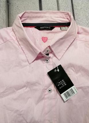 Рубашка женская классическая приталенная розовая3 фото