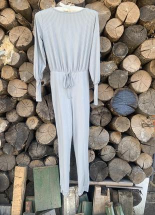 Серый комбинезон в рубчик boohoo s/m