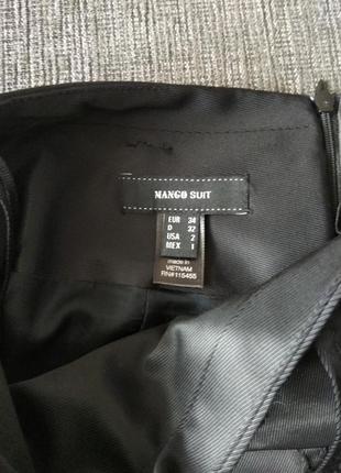 Черная юбка-карандаш mango suit, р.34/xs4 фото