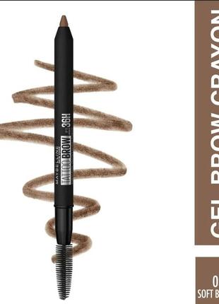 Maybelline tattoo brow 36h pencil стійкий олівець для брів