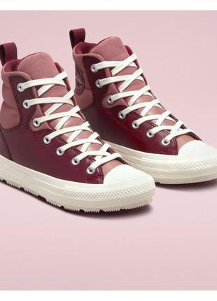 Converse chuck taylor all star berkshire boot bordo.жіночі кеди. теплі.4 фото