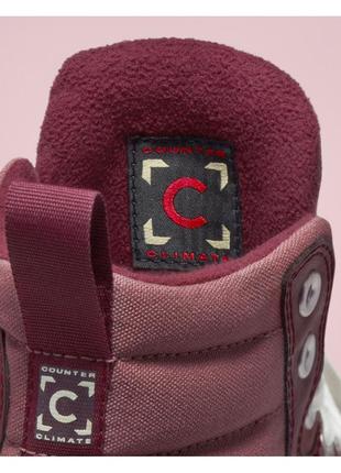 Converse chuck taylor all star berkshire boot bordo.жіночі кеди. теплі.7 фото