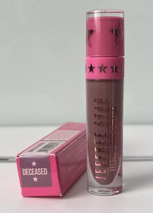 Jeffree star cosmetics velour liquid lipstick жидкая помада оттенок deceased1 фото