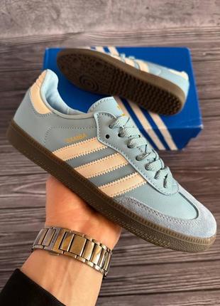 Adidas samba argentina blue женские кроссовки качественные удобные повседневные