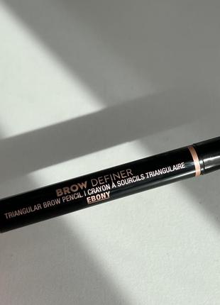 Олівець для брів anastasia beverly hills brow definer triangular brow pencil ebony 0.2 г4 фото