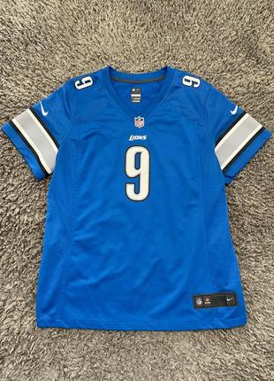 Футболка мужская американского футбола nfl detroit lions stafford #9 оригинал от nike1 фото