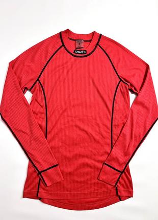 Спортивный свитер лонгслив красный легкий craft