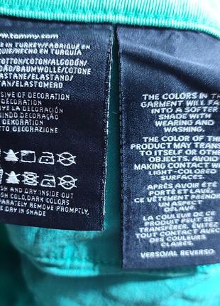 Женские штаны tommy hilfiger rome regular fit бирюзового цвета, размер 307 фото