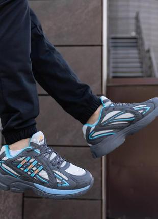Мужские кроссовки adidas responce triple grey blue3 фото