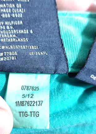 Женские штаны tommy hilfiger rome regular fit бирюзового цвета, размер 308 фото