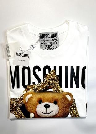 Футболка в стиле moschino 1:1 качество премиум класса4 фото