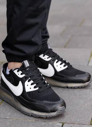 Мужские кроссовки nike air max 90 terrascape black white6 фото