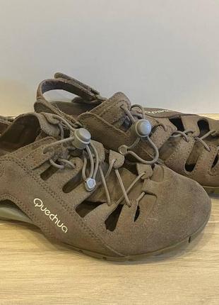 Акція 🎁 замшеві трекінгові сандалі шльопанці quechua arpenaz sandal 300 lady brown ecco merrell2 фото