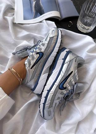 Nike  p - 6000 silver blue5 фото