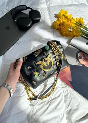 Pinko love mini puff black summer pins