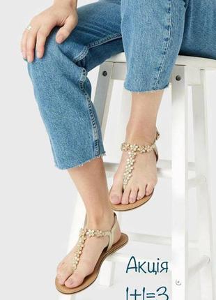 Акция 🎁 новые стильные золотистые
сандалии босоножки accessorize рearl flower sandal1 фото