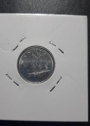 Монета канада 10 центов, 19972 фото