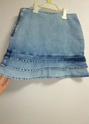 Стильная джинсовая юбка размер m5 фото