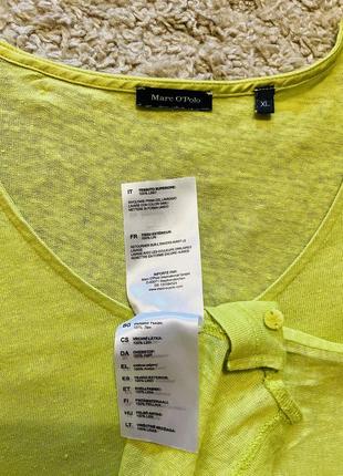 Кофточка, блузка, лонгслив marc o’polo оригинал бренд футболка лен 100./‘, трикотаж большой размер xxl,xl,m1 фото