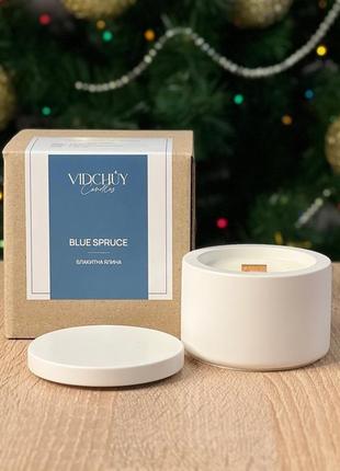 Соєва аромасвічка blue spruce / блакитна ялина 100 мл. аромат преміум-класу