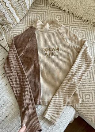 Кофтинка гольфик реглан лонгслів легенька розміру 40