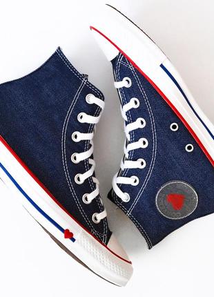 Брендовые новые высокие конверсы кеды converse all star1 фото