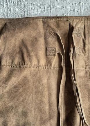 Женская брендовая юбка на запах из нат кожи  sonia rykiel3 фото