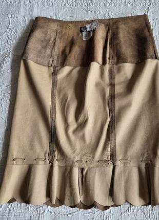 Женская брендовая юбка на запах из нат кожи  sonia rykiel8 фото