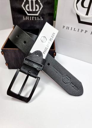 Ремень пояс мужской кожаный в стиле philipp plein / ремень пояс мужественный лежачий в стиле philipp plein