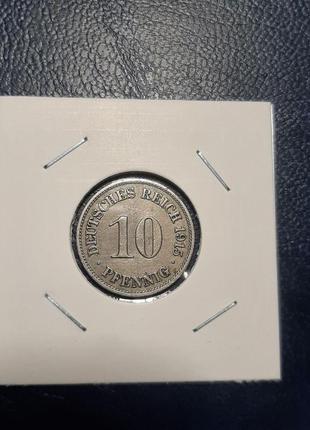 Монета німеччина 10 пфенігів, 1915 року, мітка монетного двору "а" - берлін4 фото