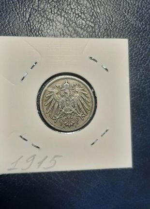 Монета німеччина 10 пфенігів, 1915 року, мітка монетного двору "а" - берлін6 фото