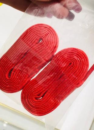 Новые красные шнурки для кроссовок3 фото