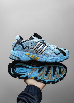 Adidas x bad bunny response blue black1 фото