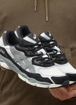 Мужские кроссовки asics gel nyc black beige 40-41-42-43-44-451 фото