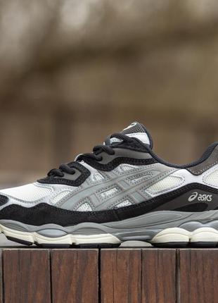 Мужские кроссовки asics gel nyc black beige 40-41-42-43-44-458 фото