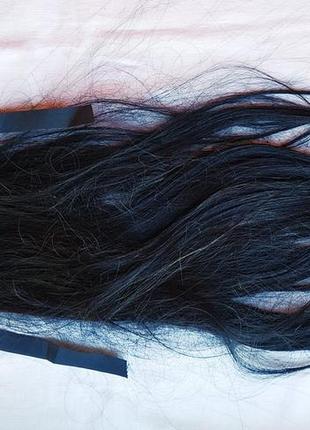 Шиньон черные волосы, длинные.3 фото
