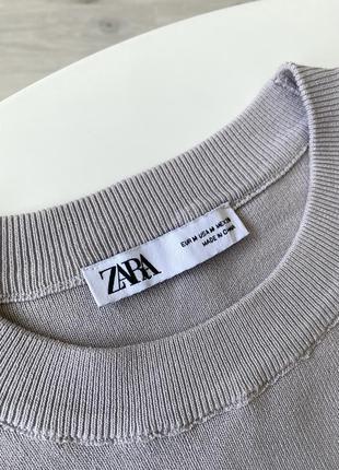 Zara серое упругое мини платье платье8 фото