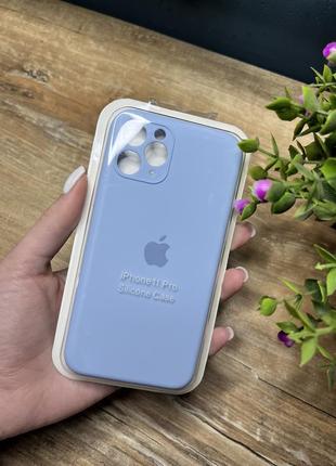 Чохли silicone case full+camera iphone 11 pro закритий низ і захищена камера ліловий