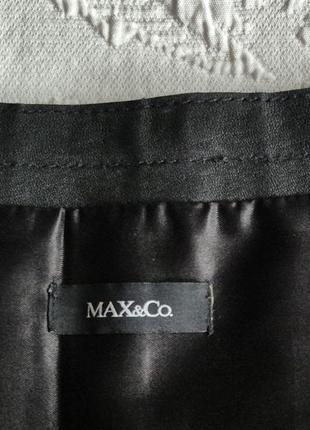 Женская черная кожаная короткая юбка max co max mara8 фото