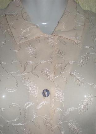 Нежнейшая воздушная гипюровая блузка с вышивкой. английский бренд  alexon1 фото