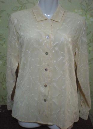 Нежнейшая воздушная гипюровая блузка с вышивкой. английский бренд  alexon2 фото