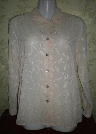 Нежнейшая воздушная гипюровая блузка с вышивкой. английский бренд  alexon4 фото